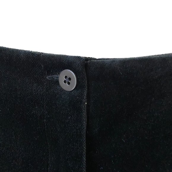 Ron Leal Velvet Trouser Pants Classic Black Holiday Party Size 10 - Picture 4 of 14